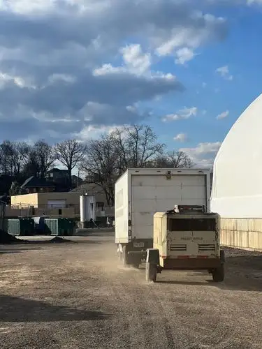Industrial grit meets a beautiful sky.